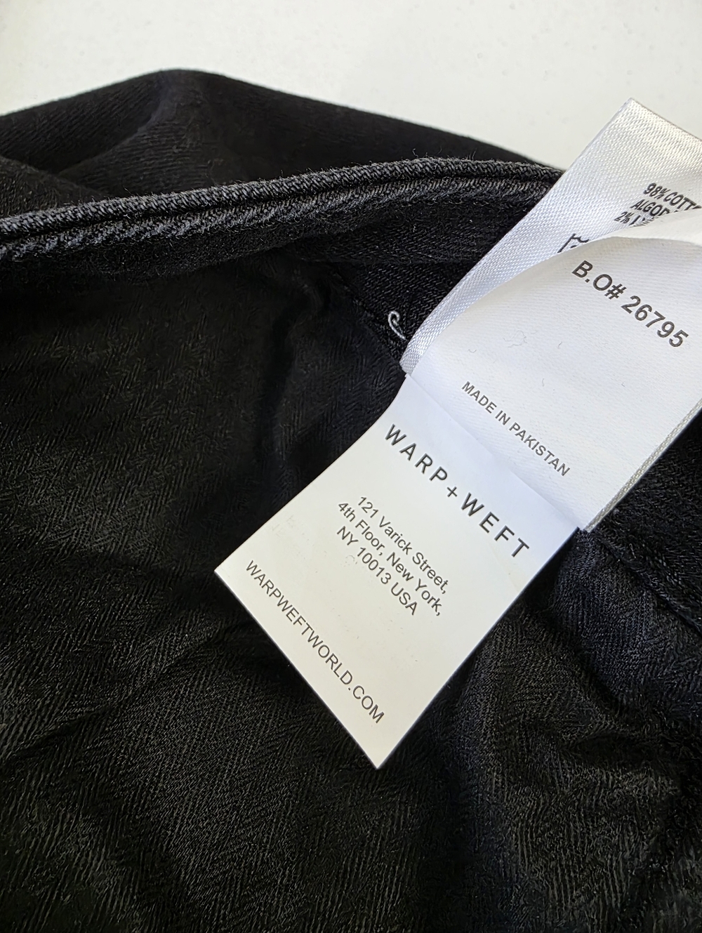 Warp + Weft NCE nice cote Wide Leg inkwell Black Jeans - Picture 9 of 14